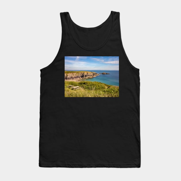 Bench with a view on the Welsh coast Tank Top by yackers1